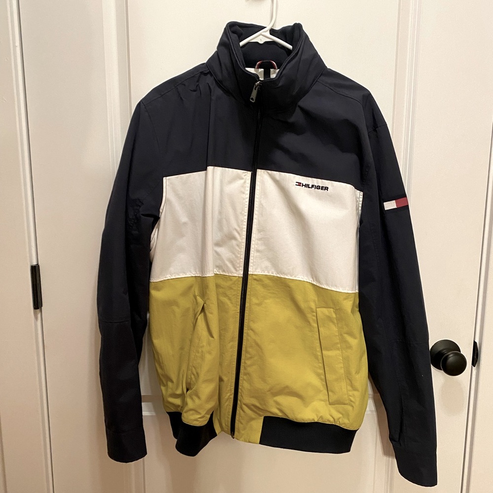 Tommy Hilfiger retro color block jacket.
